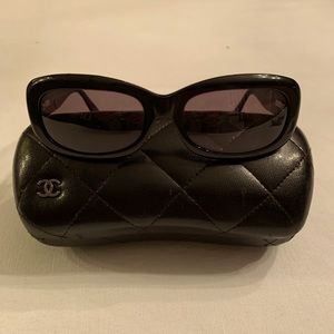 Chanel Black Quilted Sunglasses